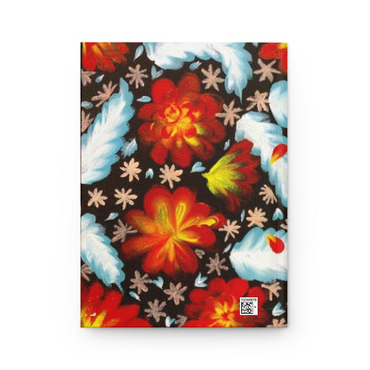 Fire Kissed Flower Hardcover Journal Matte