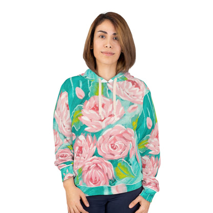 Mint Pink Peony Hoodie